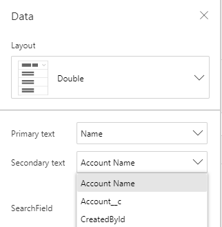 Combo Field Secondary Text in Power Apps